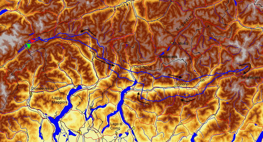 Flugweg von Hans Fitterer vom 15.08.2004